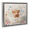 Stupell Industries Baby Cattle in Floral Tub Floating Frame, design by Shawna Stewart